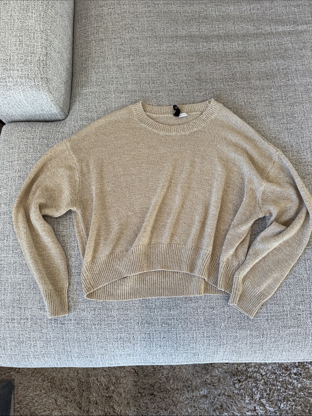 H&M Crewneck Sweater in Light Beige